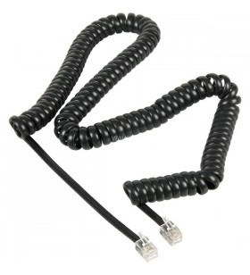 cablu de conectare a telefonului goobay (spiral) (negru, 4 metri)