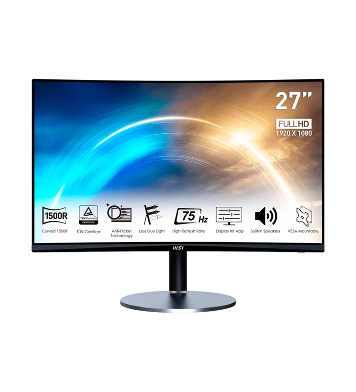 MSI PRO MP272CDE, monitor LED (69 cm (27 inchi), negru, FullHD, AMD Free Sync, HDMI)