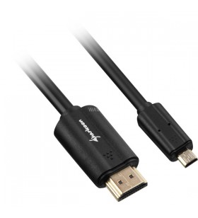 Cablu Sharkoon HDMI tată - micro HDMI tată (negru, 1,5 metri, HDMI 2.0 4K)
