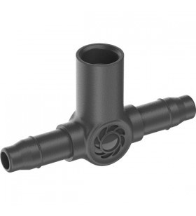 Piesă T GARDENA Micro-Drip-System pentru duze de pulverizare/picuratoare de capăt, 4,6 mm (3/16"), conexiune (gri închis, 5 bucăți, model 2023)