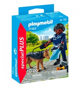 PLAYMOBIL 2.79 specialPlus polițist cu câine sniffer, jucărie de construcție