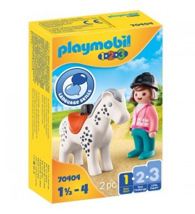 PLAYMOBIL 70404 1.2.3 Călăreț cu cal, jucărie de construcție