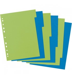 Index carton Herlitz A4 6 piese 2 culori GREENline, bandă despărțitoare