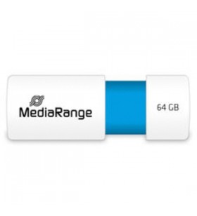 MediaRange Color Edition 64 GB, stick USB (alb/albastru deschis, USB-A 2.0)
