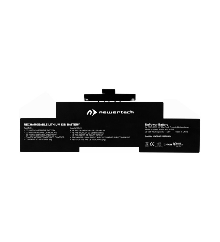 Baterie reîncărcabilă NewerTech 95W NuPower pentru MacBook Pro 15 inchi (negru)