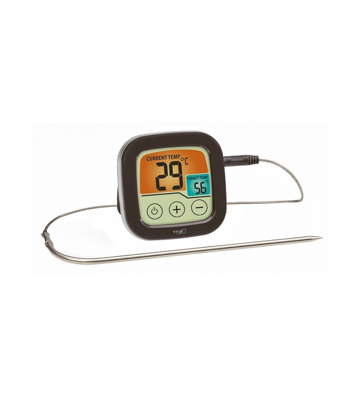 Termometru digital pentru friptură pentru grătar TFA 14.1509 (negru, sonda de penetrare cu cablu de 1 metru)