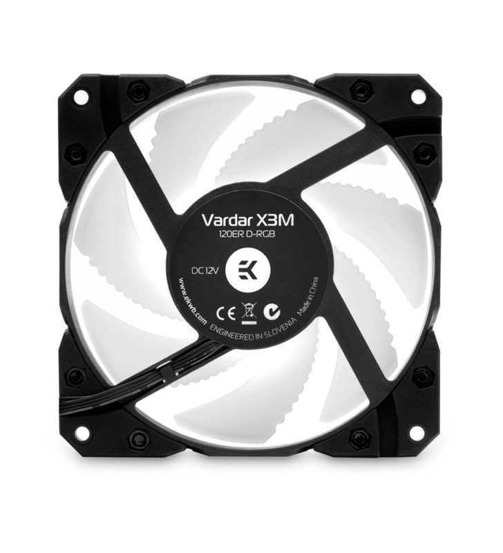 EKWB EK-Vardar X3M 120ER D-RGB 500-2200 rpm Negru, ventilator carcasă (negru)