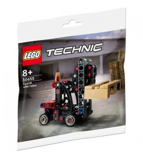 Stivuitor LEGO 30655 Technic cu jucărie de construcție cu paleți