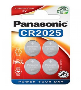 Baterie Panasonic cu litiu CR-2025EL/4B, baterie (4 bucăți, CR2025)