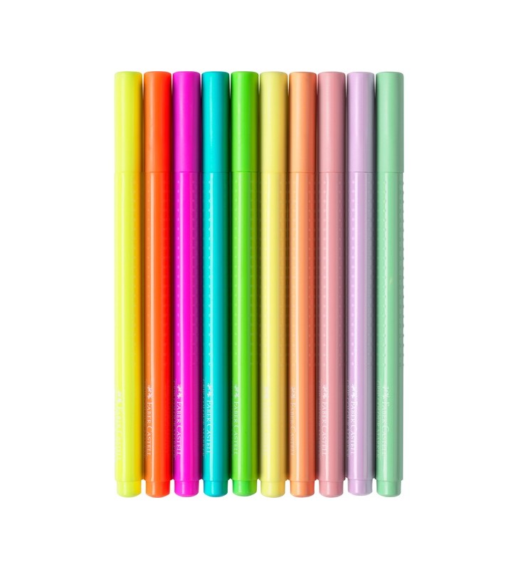 Pix Faber-Castell Grip neon + pastel, cutie de 10