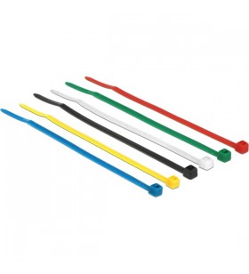 Legături de cablu DeLOCK colorate, 100 mm x 2,5 mm