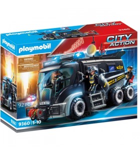 PLAYMOBIL 9360 City Action SEK camion, jucărie de construcție (Cu lumină și sunet)