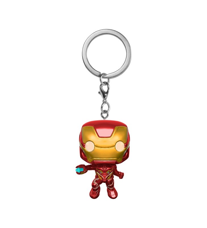 Funko POP! Breloc Marvel - Iron Man, personaj joc (10,2 cm)
