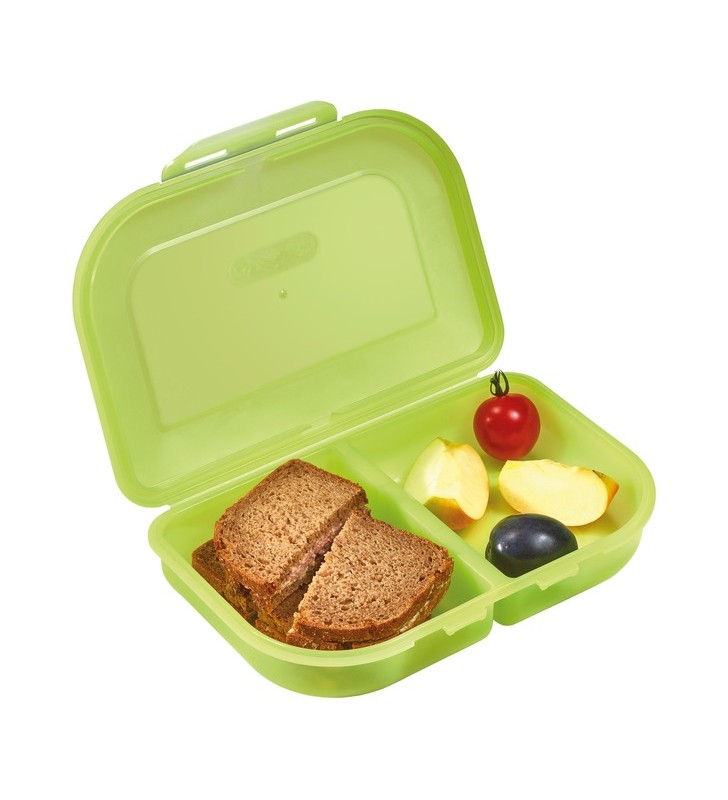 Cutie de pâine Herlitz, cutie de prânz (verde deschis, cu închidere prin apăsare)