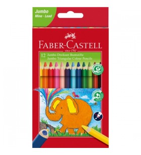 Creion colorat Faber-Castell Jumbo 12 piese, set