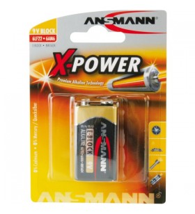 Bloc de baterii alcaline Ansmann X-Power E / 6LR61 (1 bucată, tip 9 volți (bloc E))