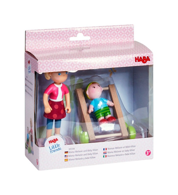HABA Little Friends - Mama Melanie și Baby Kilian, figurină de jucărie