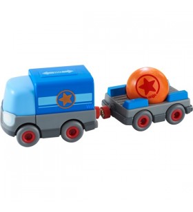 HABA pistă cu bile Kullbü - camion cu baterie cu remorcă, vehicul de jucărie