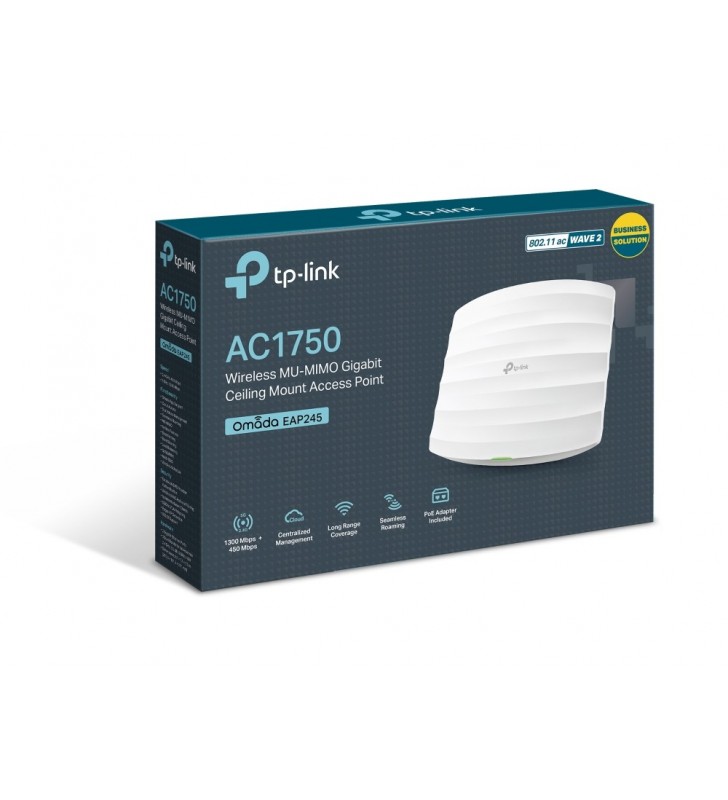 TP-LINK EAP245 puncte de acces WLAN 1300 Mbit s Power over Ethernet (PoE) Suport Alb