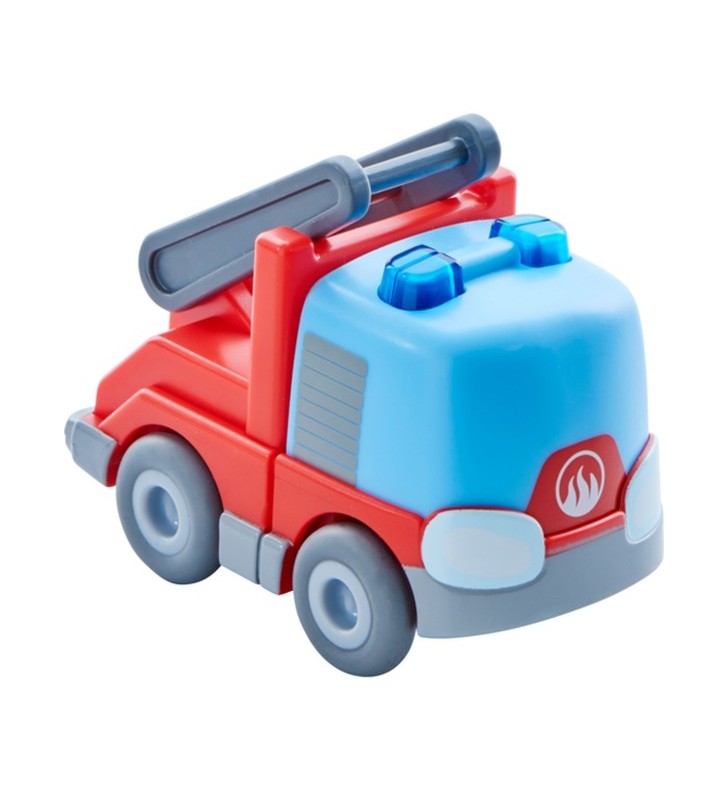 HABA pistă cu bile Kullbü - camion cu scară pentru pompieri, vehicul de jucărie