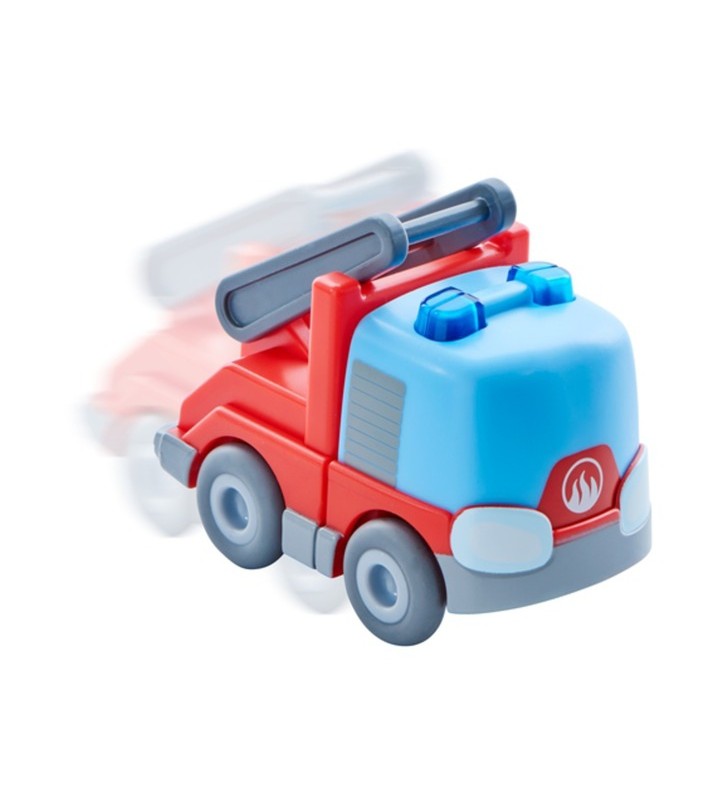 HABA pistă cu bile Kullbü - camion cu scară pentru pompieri, vehicul de jucărie