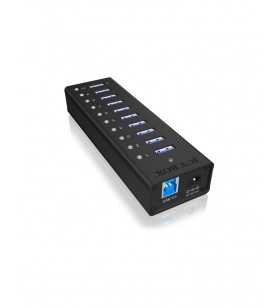 ICY BOX IB-AC6110 USB 3.2 Gen 1 (3.1 Gen 1) Type-B 5000 Mbit/s Negru