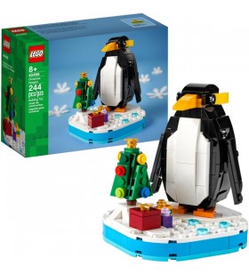 LEGO 40498 Jucărie de construcție emblematică a pinguinului de Crăciun