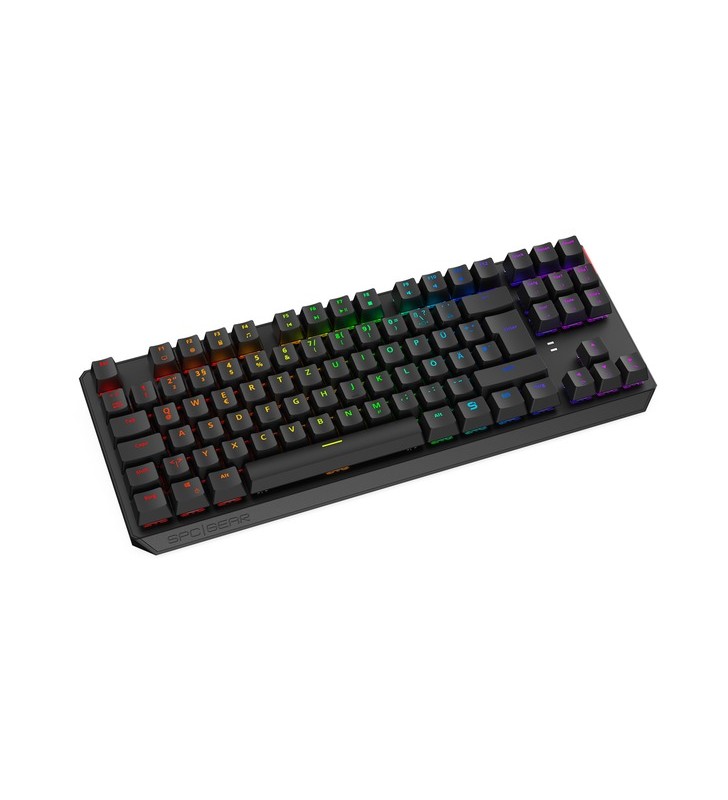 Tastatură pentru jocuri SPC Gear GK630K Tournament Kailh Brown RGB (negru, aspect DE, Kailh Brown)