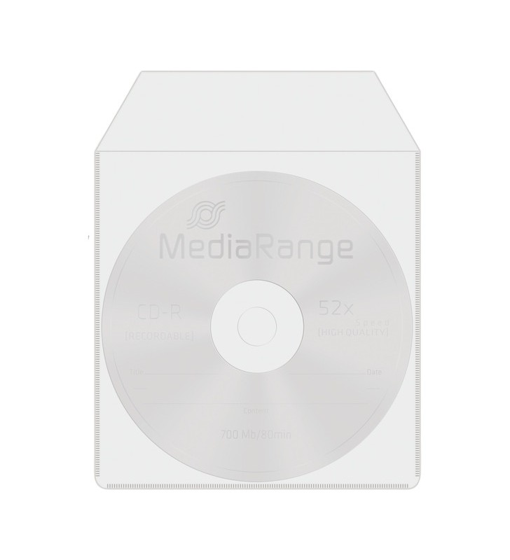 Huse din plastic MediaRange CD/DVD, manșon de protecție (50 bucăți, vrac)
