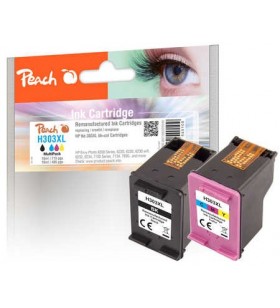 Peach PI300-897 cartușe cu cerneală 2 buc. Compatibil Productivitate Înaltă (XL) Negru, Cyan, Magenta, Galben