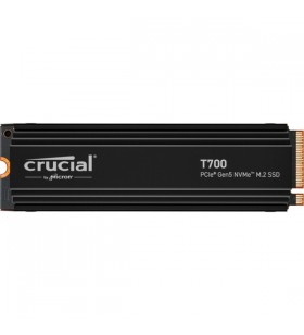 Crucial T700 1TB, SSD (negru, PCIe 5.0 x4, NVMe 2.0, M.2 2280, inclusiv radiator din aluminiu)