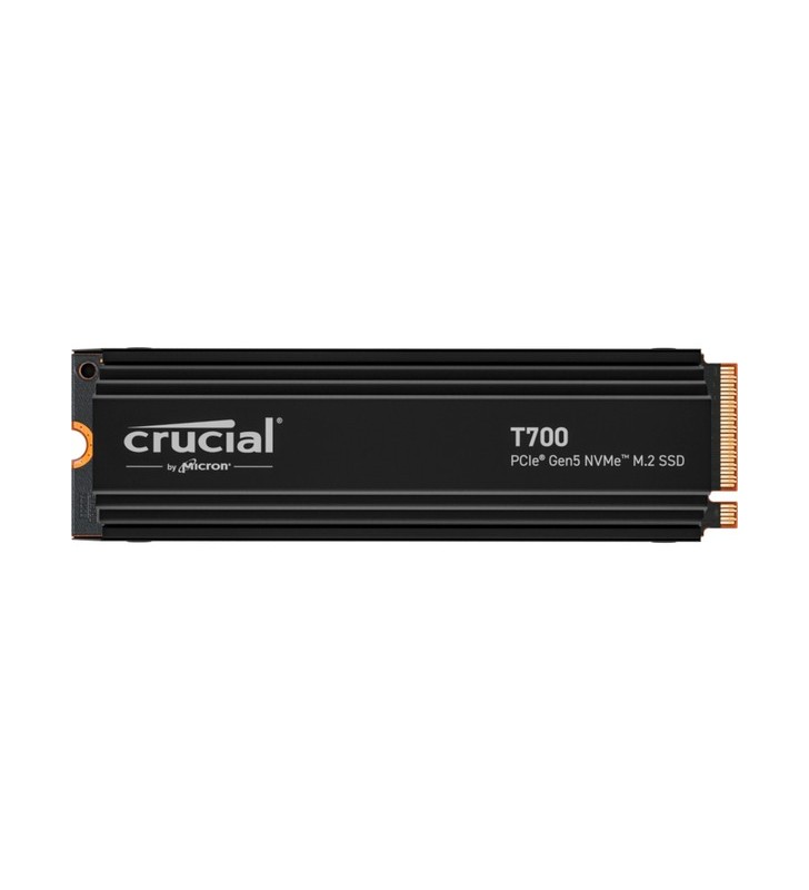 Crucial T700 1TB, SSD (negru, PCIe 5.0 x4, NVMe 2.0, M.2 2280, inclusiv radiator din aluminiu)