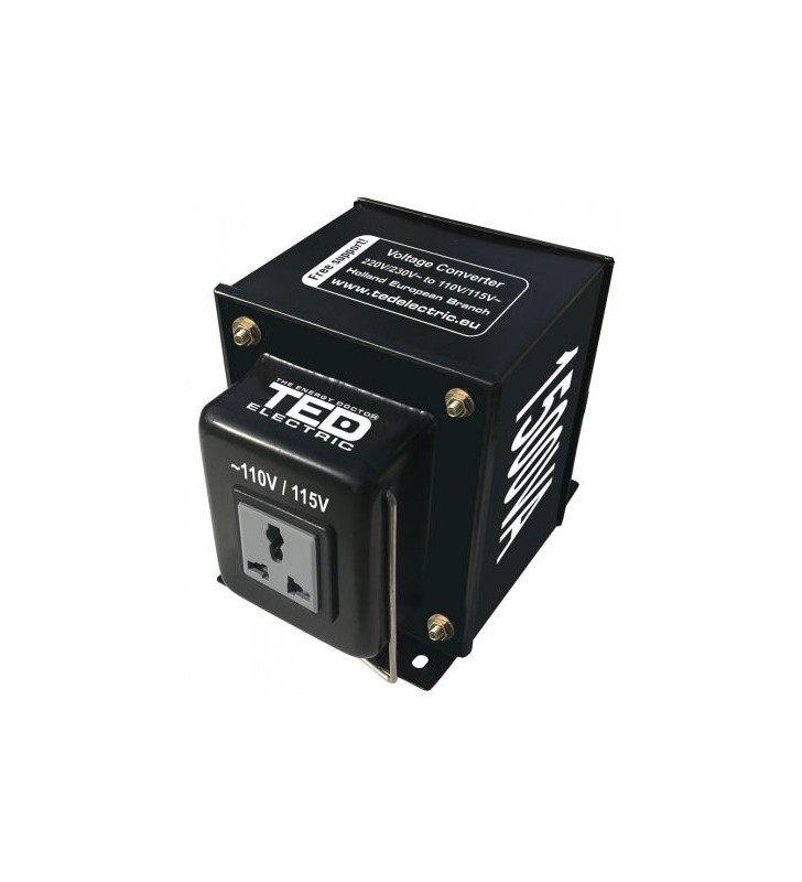 Transformator de tensiune TED, 1050W, de 230V la 110V 1xpriza universala, DZ085465
