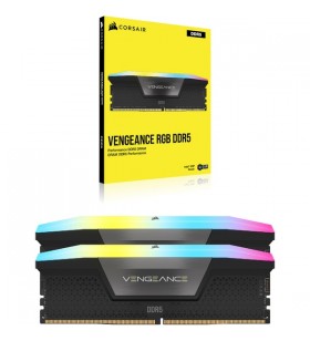 Corsair DIMM 32 GB DDR5-6000 (2x 16 GB) kit dual, memorie (negru, CMH32GX5M2E6000C36, Vengeance RGB, XMP)
