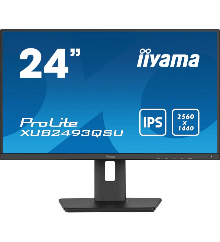 iiyama ProLite XUB2493QSU-B5 monitoare LCD 61 cm (24") 2560 x 1440 Pixel Wide Quad HD LED Negru