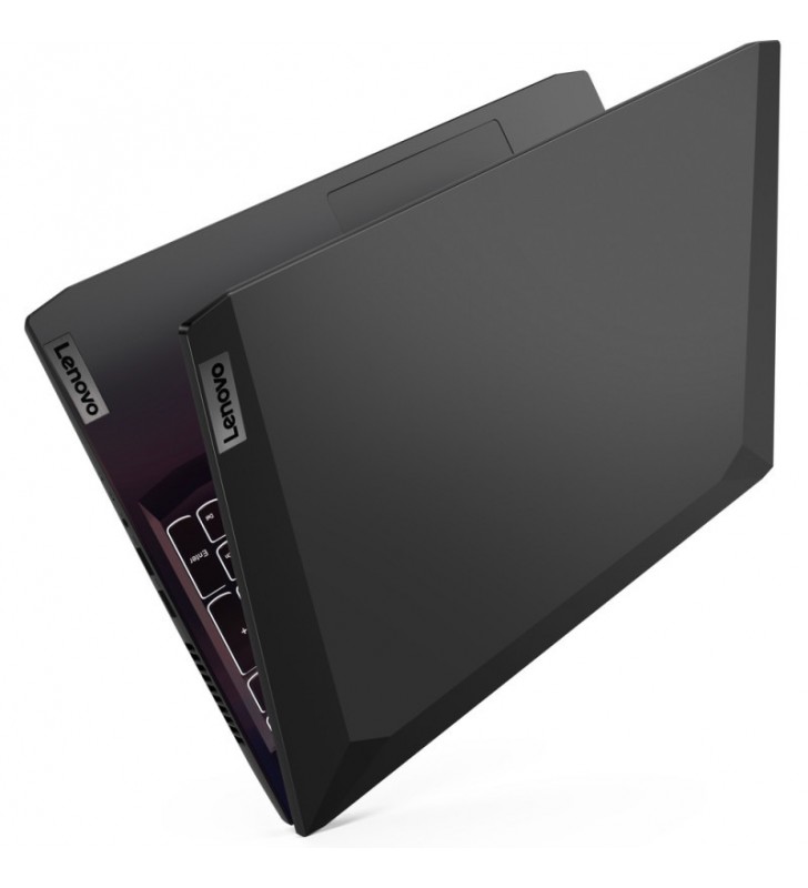 Laptop Lenovo Gaming 15.6'' IdeaPad 3 15ACH6, FHD IPS 120Hz, Procesor AMD Ryzen™ 7 5800H (16M Cache, up to 4.4 GHz), 16GB DDR4, 512GB SSD, GeForce RTX 3050 Ti 4GB, No OS, Shadow Black
