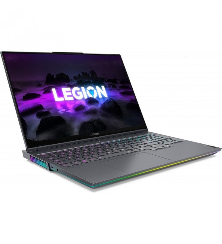 Laptop Lenovo Gaming 16'' Legion 7 16ACHg6, WQXGA IPS 165Hz G-Sync, Procesor AMD Ryzen™ 7 5800H (16M Cache, up to 4.4 GHz), 16GB DDR4, 1TB SSD, GeForce RTX 3080 16GB, No OS, Storm Grey, 3Yr Onsite Premium Care
