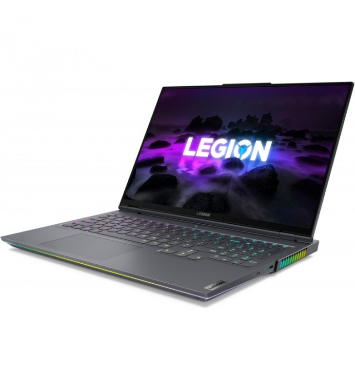Laptop Lenovo Gaming 16'' Legion 7 16ACHg6, WQXGA IPS 165Hz G-Sync, Procesor AMD Ryzen™ 7 5800H (16M Cache, up to 4.4 GHz), 16GB DDR4, 1TB SSD, GeForce RTX 3080 16GB, No OS, Storm Grey, 3Yr Onsite Premium Care