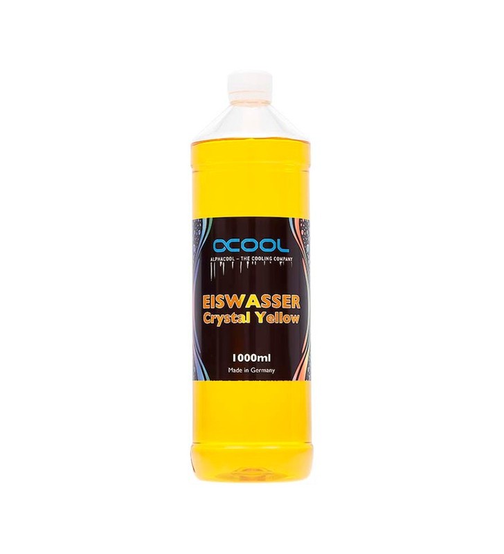 Alphacool Eiswasser Crystal Yellow UV-active ready-mix 1000 ml, lichid de răcire (galben)