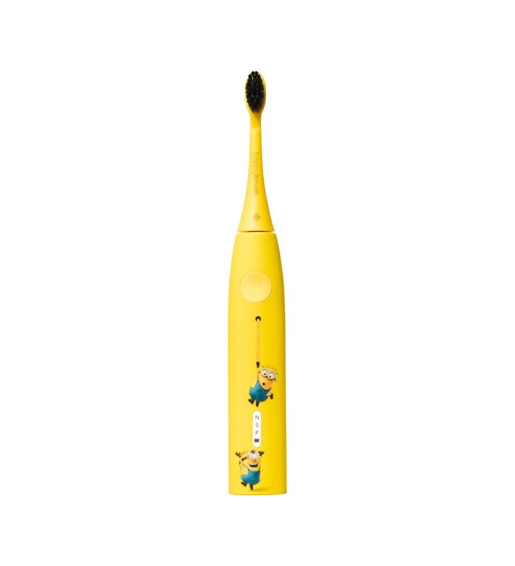 Periuta de dinti electrica (galben) happybrush StarterKit Sonic Eco VIBE 3 Minions