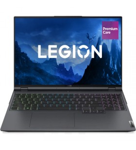 Laptop Lenovo Gaming 16'' Legion 5 Pro 16ARH7H, WQXGA IPS 165Hz G-Sync, Procesor AMD Ryzen™ 7 6800H (16M Cache, up to 4.7 GHz), 32GB DDR5, 1TB SSD, GeForce RTX 3070 Ti 8GB, No OS, Storm Grey, 3Yr Onsite Premium Care