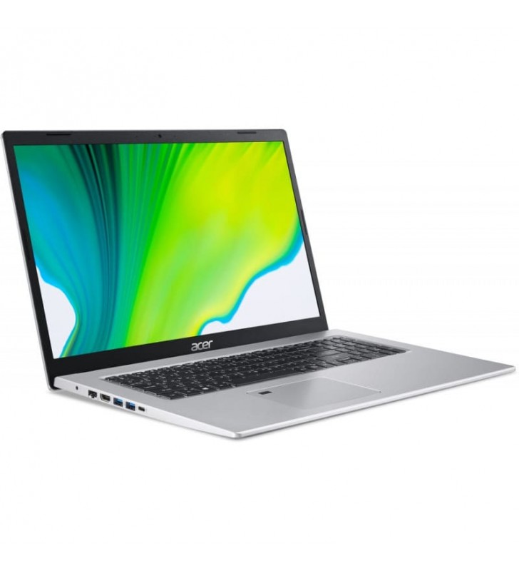 Laptop Acer 17.3'' Aspire 5 A517-52G, FHD IPS, Procesor Intel Core i5-1135G7 (8M Cache, up to 4.20 GHz), 16GB DDR4, 512GB SSD, GeForce MX450 2GB, Endless OS, Silver