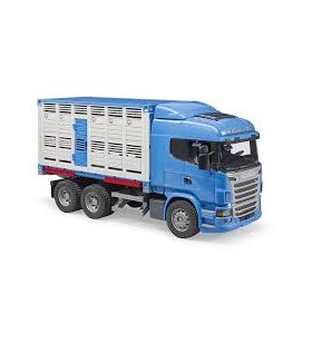 bruder Scania Super 560R camion transport animale, model vehicul (inclusiv 1 carne de vită)