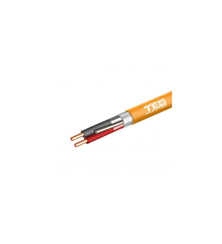 Cablu incendiu JE - H (ST) H E30/E90 1 X 2 X 0,8 portocaliu role 500 ml. TED002457