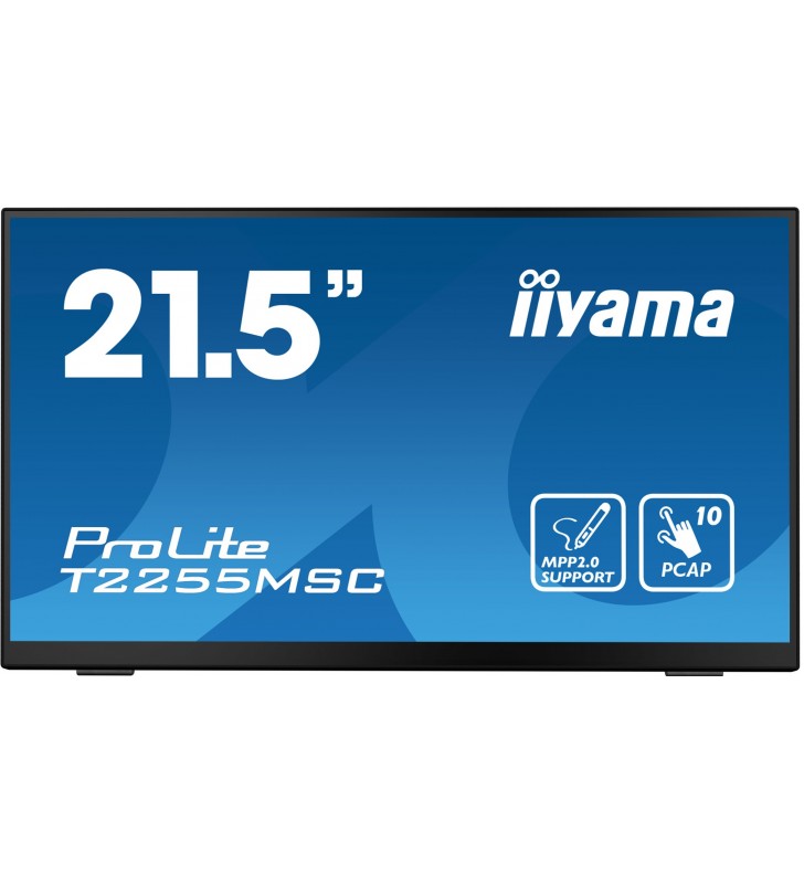 iiyama ProLite T2255MSC-B1 monitoare LCD 54,6 cm (21.5") 1920 x 1080 Pixel Full HD Ecran tactil Negru
