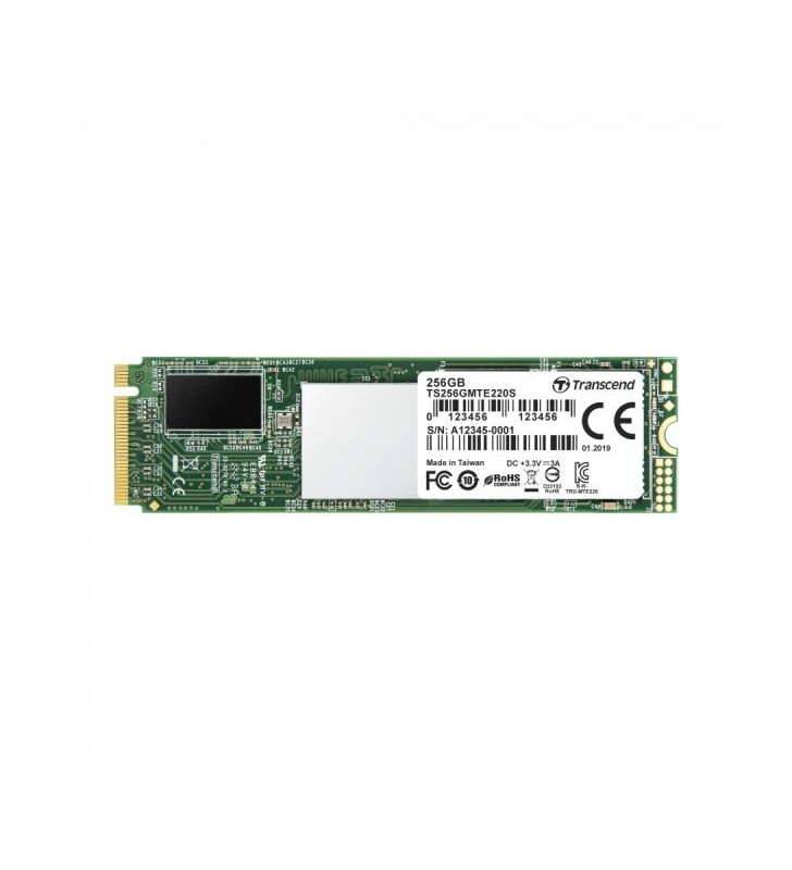 SSD Transcend 220S 256GB 3D NAND Flash PCIe Gen3 x4 M.2 2280, R/W 3500/2800 MB/s
