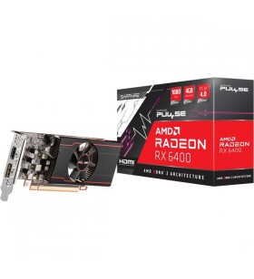 SAPPHIRE Radeon RX 6400 PULSE GAMING, placă grafică (RDNA 2, GDDR6, 1x DisplayPort, 1x HDMI)