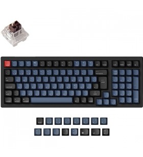 Keychron K4 Pro, tastatură pentru jocuri (negru/albastru-gri, aspect DE, Keychron K Pro maro, hot-swap, cadru din aluminiu, RGB)