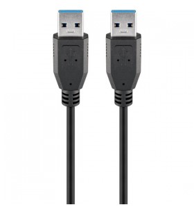 Cablu goobay USB 3.2 Gen 1, mufa USB-A - mufa USB-A (negru, 1,8 metri)