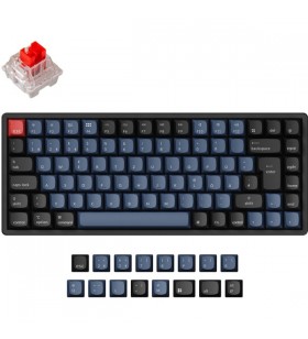 Keychron K2 Pro, tastatură pentru jocuri (negru/albastru-gri, aspect DE, Keychron K Pro Red, hot-swap, cadru din aluminiu, RGB)